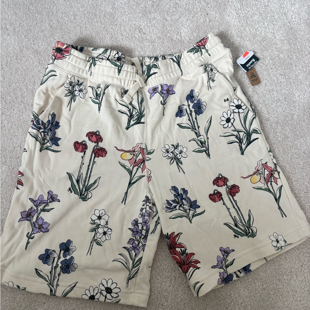 Roots Cream Floral Kids Shorts